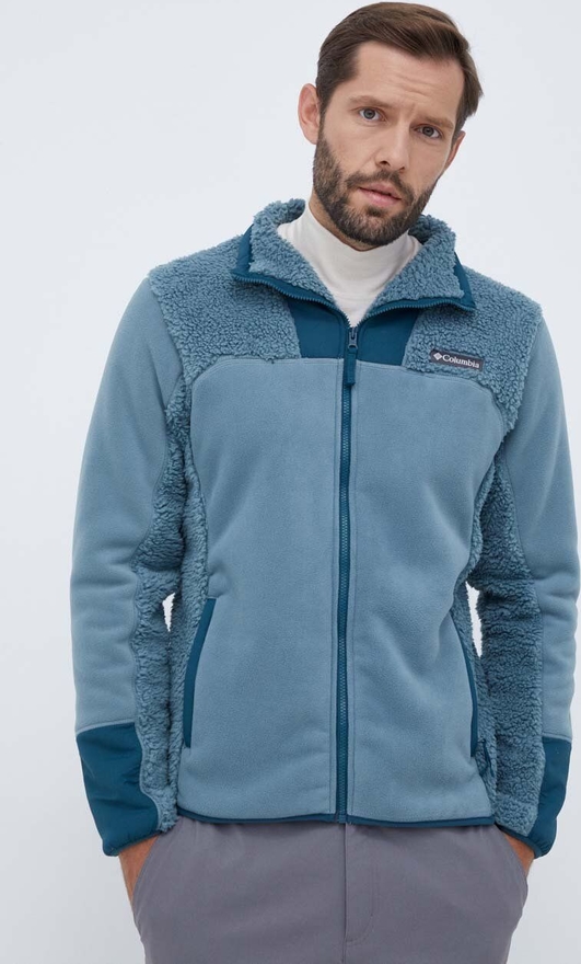 Granatowa bluza Columbia z polaru w sportowym stylu