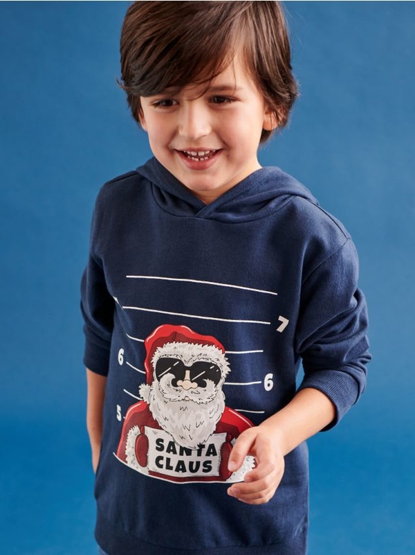 Granatowa bluza dziecięca Sinsay dla chłopców z dzianiny