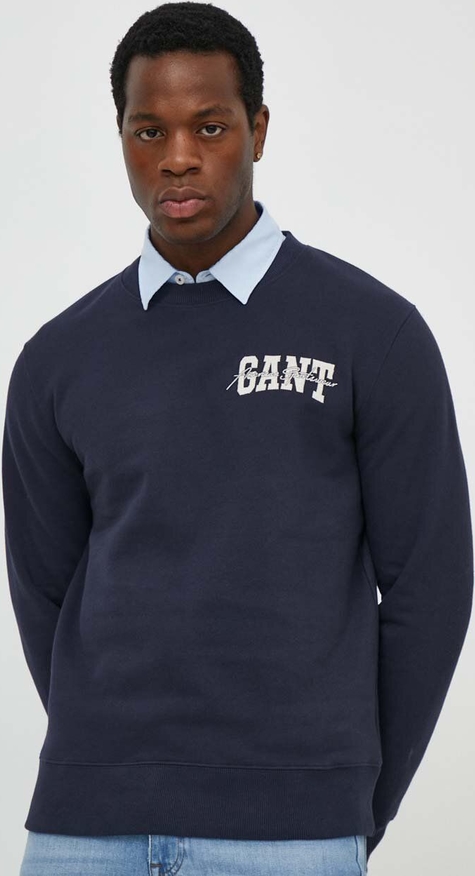 Granatowa bluza Gant z bawełny