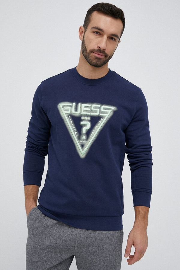Granatowa bluza Guess w młodzieżowym stylu