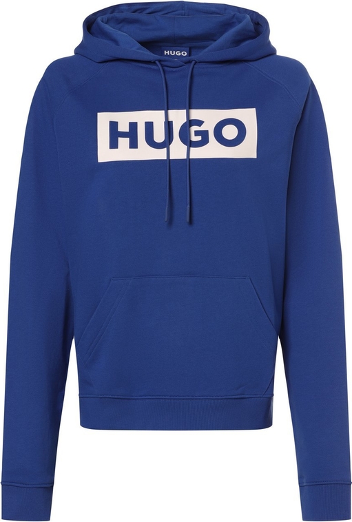 Granatowa bluza Hugo Blue z kapturem w stylu casual