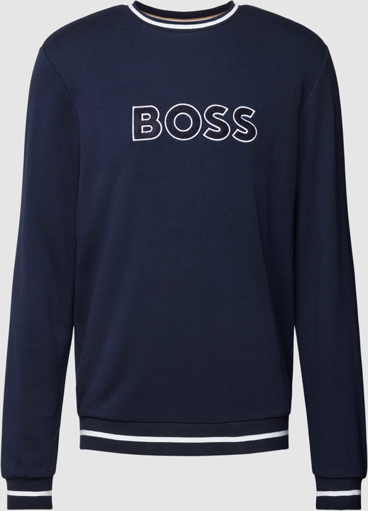 Granatowa bluza Hugo Boss z bawełny w młodzieżowym stylu