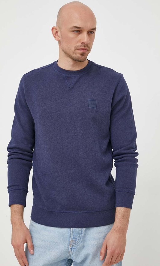 Granatowa bluza Hugo Boss z bawełny w stylu casual