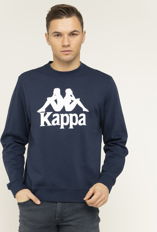 Granatowa bluza Kappa z nadrukiem