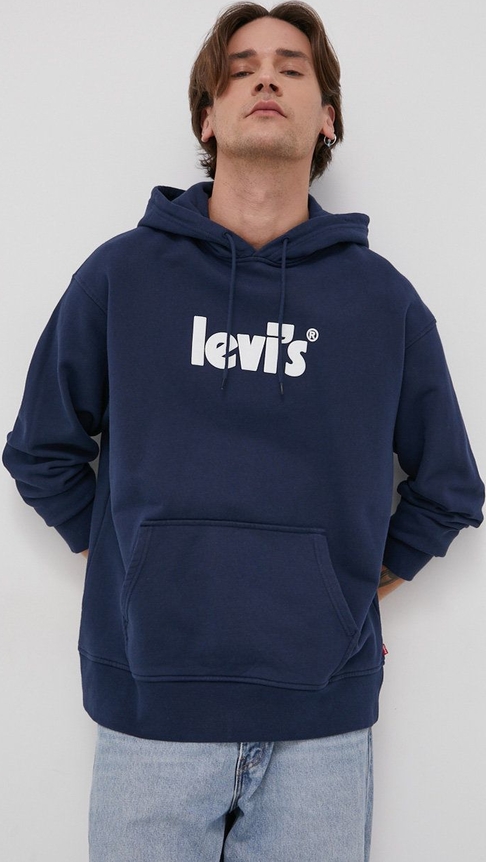 Granatowa bluza Levis z bawełny
