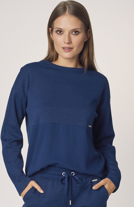 Granatowa bluza Ochnik w stylu casual z bawełny