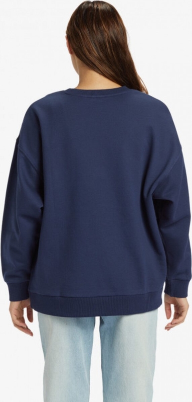 Granatowa bluza Roxy w stylu casual bez kaptura z dresówki