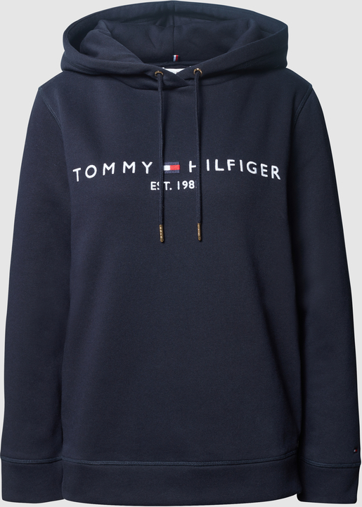 Granatowa bluza Tommy Hilfiger z bawełny w młodzieżowym stylu