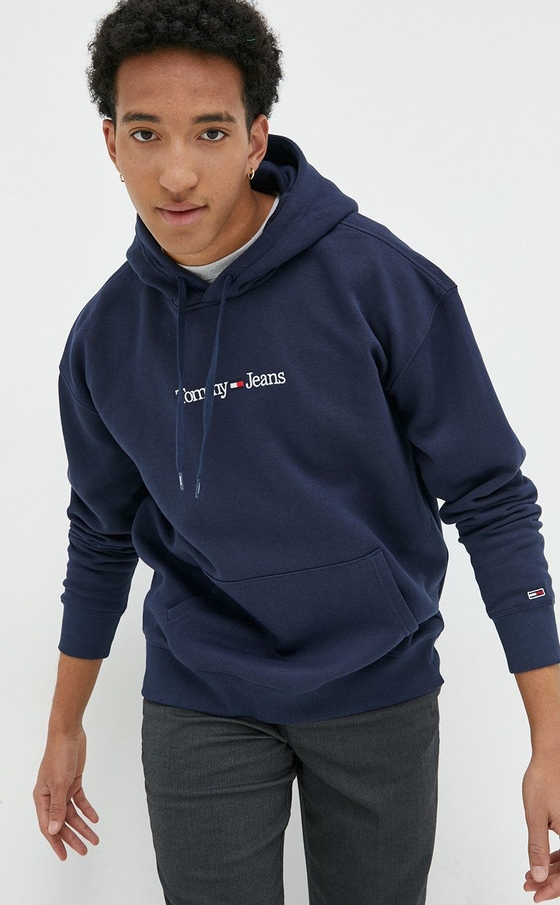Granatowa bluza Tommy Jeans z bawełny w młodzieżowym stylu