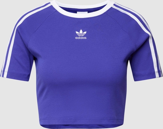 Granatowa bluzka Adidas Originals z bawełny