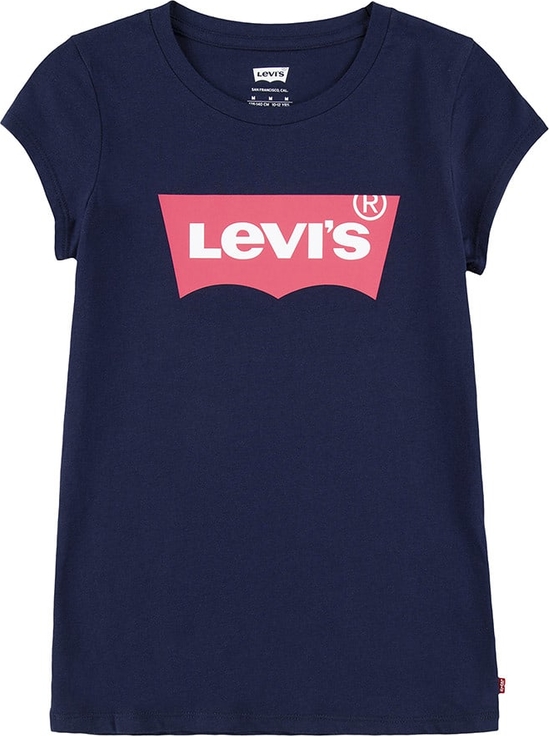Granatowa bluzka dziecięca Levis dla dziewczynek z bawełny