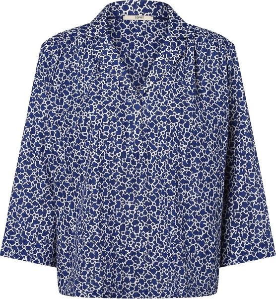 Granatowa bluzka Esprit w stylu casual z bawełny