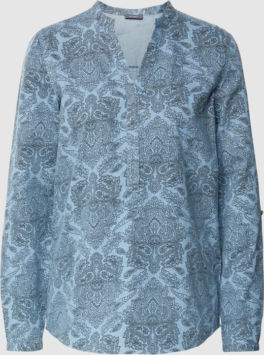 Granatowa bluzka Montego z bawełny w stylu casual