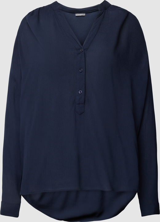 Granatowa bluzka Montego z dekoltem w kształcie litery v w stylu casual