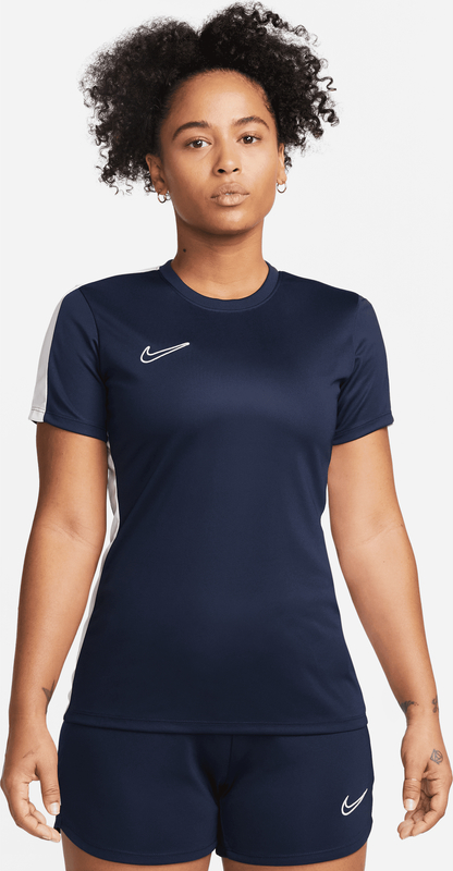 Granatowa bluzka Nike w sportowym stylu z krótkim rękawem