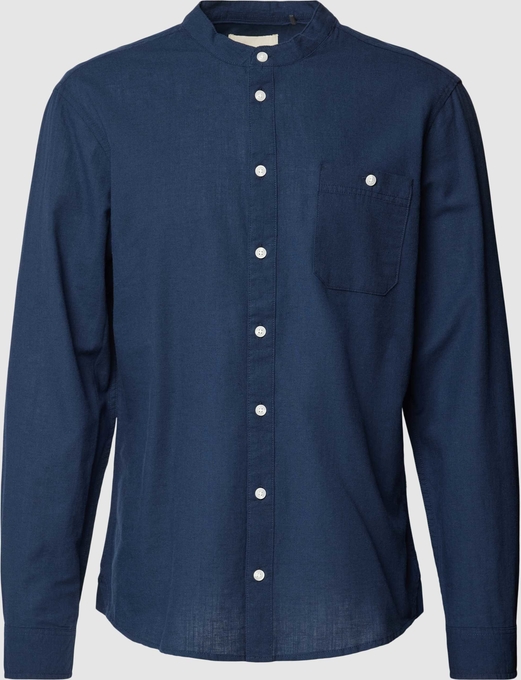 Granatowa koszula Blend w stylu casual z kołnierzykiem button down