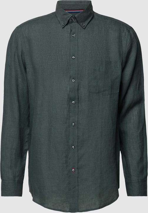 Granatowa koszula Christian Berg z kołnierzykiem button down w stylu casual