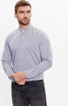 Granatowa koszula Hugo Boss z długim rękawem w stylu casual