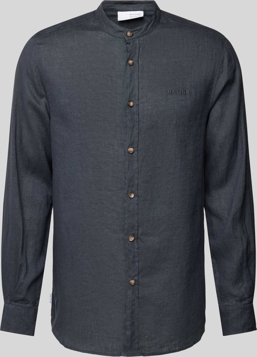 Granatowa koszula Mazine w stylu casual z lnu
