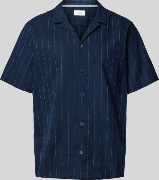 Granatowa koszula S.Oliver z krótkim rękawem