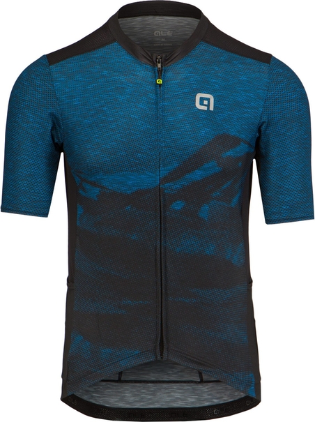 Granatowa koszulka Ale Cycling z tkaniny w sportowym stylu