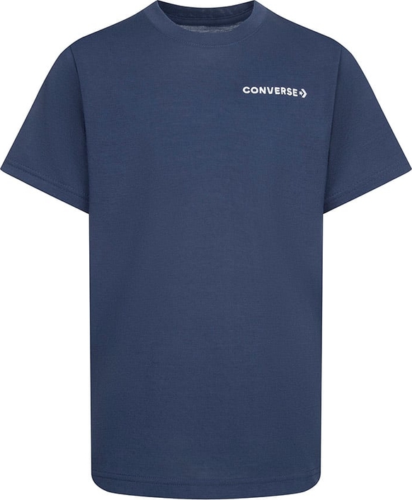 Granatowa koszulka dziecięca Converse dla chłopców z krótkim rękawem