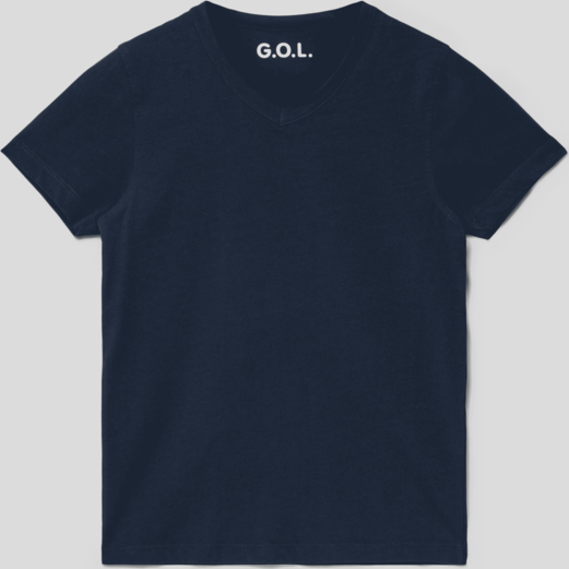 Granatowa koszulka dziecięca G.o.l. z bawełny z krótkim rękawem