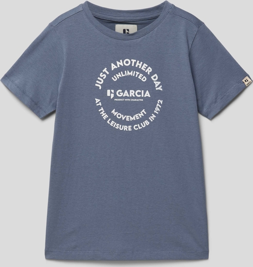 Granatowa koszulka dziecięca Garcia z bawełny dla chłopców