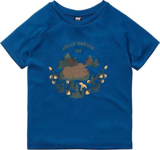 Granatowa koszulka dziecięca Helly Hansen dla chłopców