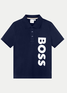 Granatowa koszulka dziecięca Hugo Boss z krótkim rękawem