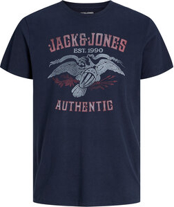 Granatowa koszulka dziecięca Jack&jones Junior z długim rękawem dla chłopców