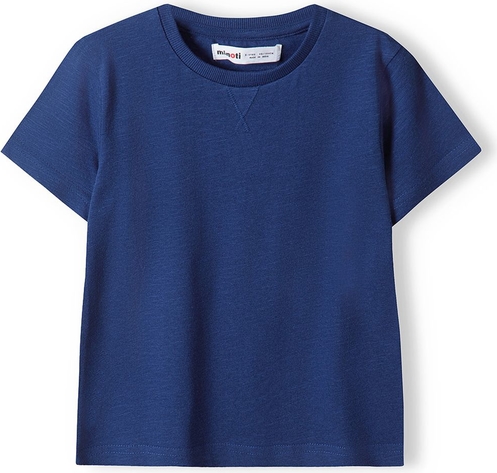 Granatowa koszulka dziecięca Minoti dla chłopców z bawełny