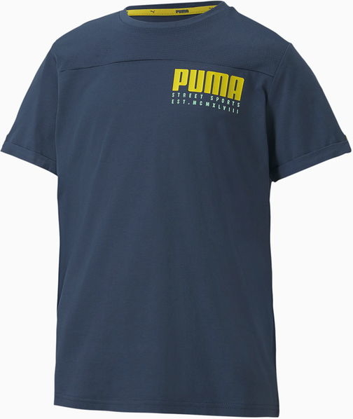 Granatowa koszulka dziecięca Puma dla chłopców