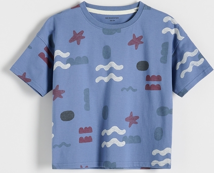 Granatowa koszulka dziecięca Reserved dla chłopców