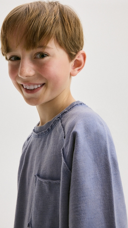 Granatowa koszulka dziecięca Reserved z bawełny dla chłopców