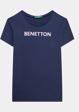 Granatowa koszulka dziecięca United Colors Of Benetton dla chłopców