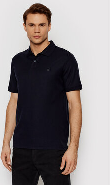 Granatowa koszulka polo Calvin Klein z krótkim rękawem