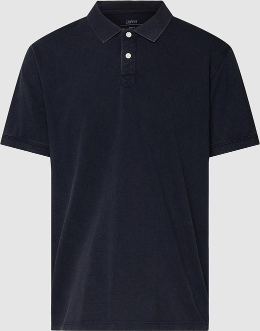 Granatowa koszulka polo Esprit z bawełny w stylu casual