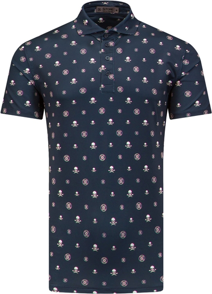 Granatowa koszulka polo G/Fore w młodzieżowym stylu z tkaniny