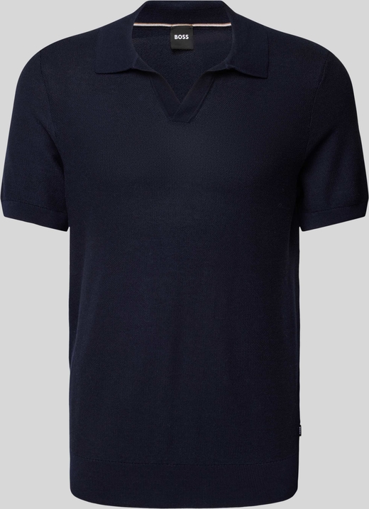 Granatowa koszulka polo Hugo Boss z bawełny w stylu casual