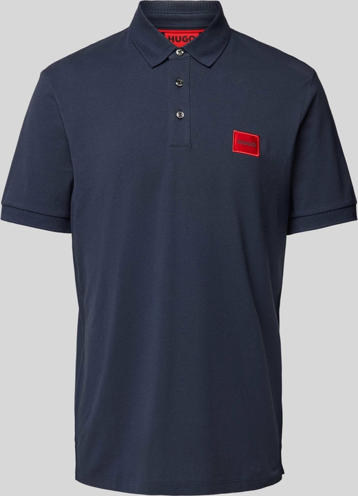 Granatowa koszulka polo Hugo Boss z krótkim rękawem w stylu casual