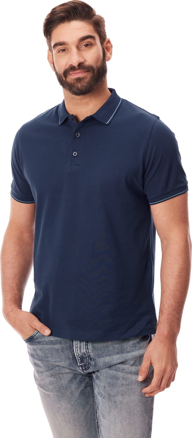 Granatowa koszulka polo Lanieri Fashion w stylu casual