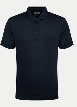 Granatowa koszulka polo Pierre Cardin z krótkim rękawem w stylu casual