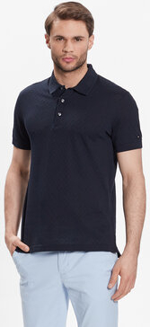Granatowa koszulka polo Tommy Hilfiger w stylu casual