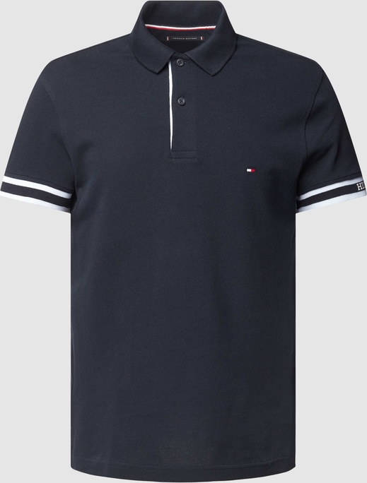 Granatowa koszulka polo Tommy Hilfiger w stylu casual