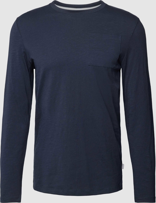 Granatowa koszulka z długim rękawem S.Oliver z długim rękawem w stylu casual z bawełny