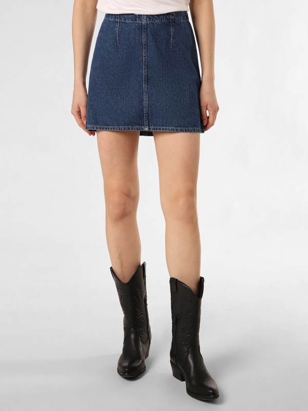 Granatowa spódnica Calvin Klein z bawełny