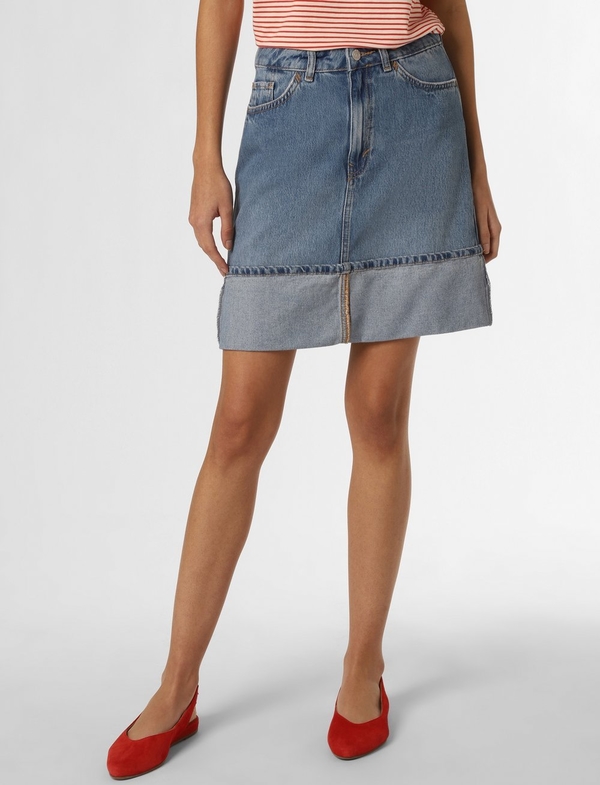 Granatowa spódnica Esprit mini z jeansu