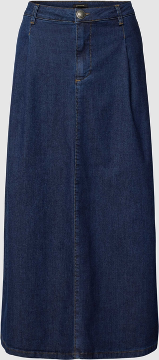 Granatowa spódnica More & More midi w stylu casual z bawełny