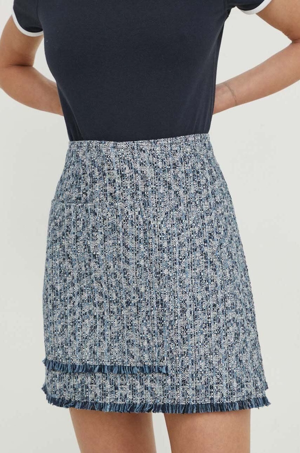 Granatowa spódnica Samsoe Samsoe w stylu casual z bawełny mini